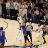米切尔-罗宾逊遭遇砍鲨战术罚球6中3 马刺首节领先尼克斯9分